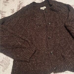 Lucky Brand Brown Knit Cardigan